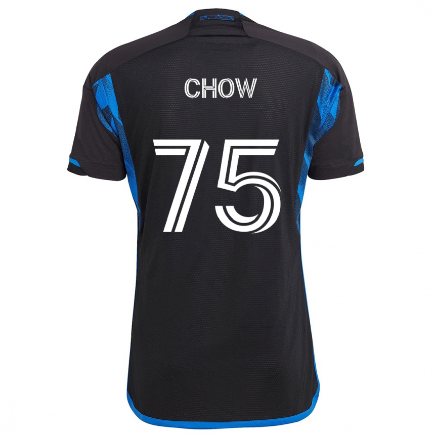 Niño Fútbol Camiseta Alex Chow #75 Azul Negro 1ª Equipación 2024/25