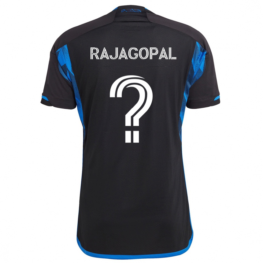 Niño Fútbol Camiseta Rohan Rajagopal #0 Azul Negro 1ª Equipación 2024/25