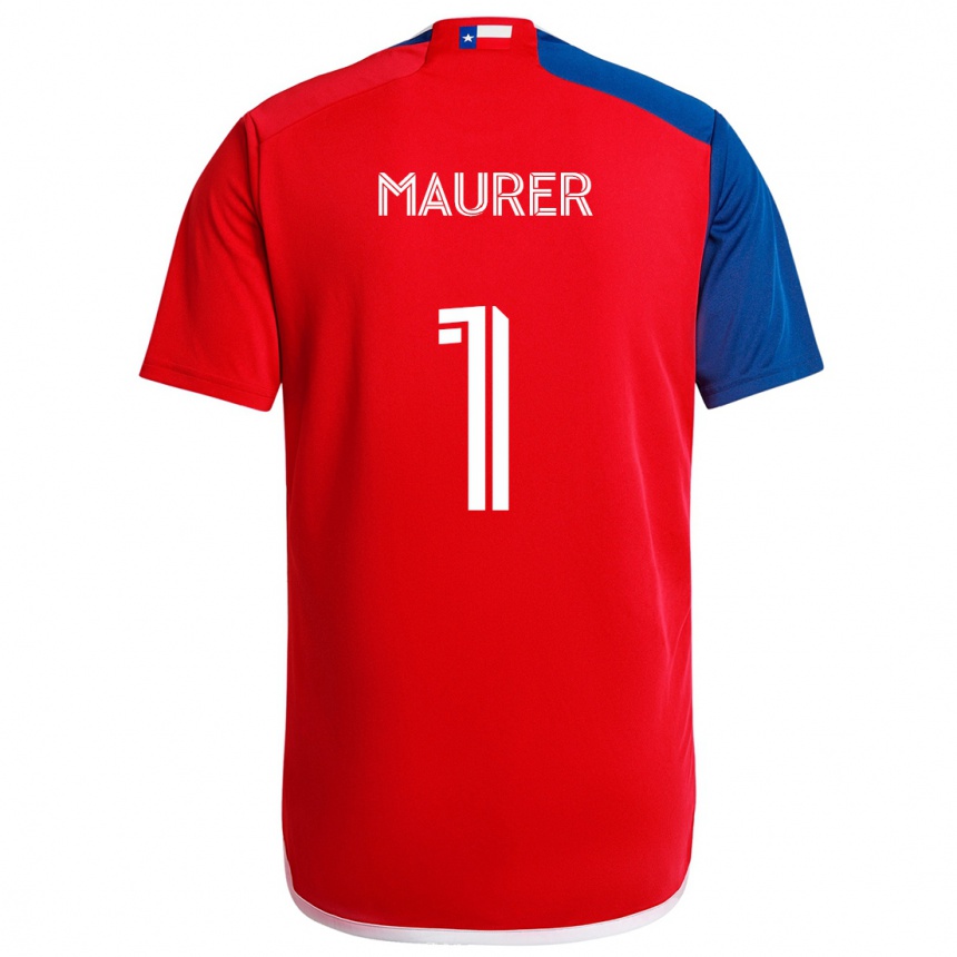 Niño Fútbol Camiseta Jimmy Maurer #1 Azul Rojo 1ª Equipación 2024/25