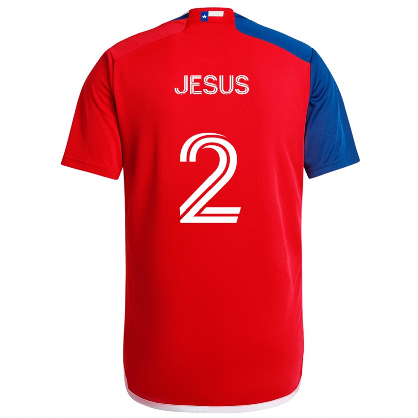 Niño Fútbol Camiseta Geovane Jesus #2 Azul Rojo 1ª Equipación 2024/25