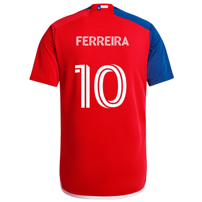 Niño Fútbol Camiseta Jesús Ferreira #10 Azul Rojo 1ª Equipación 2024/25