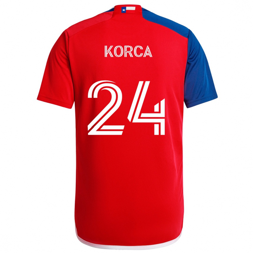 Niño Fútbol Camiseta Amet Korca #24 Azul Rojo 1ª Equipación 2024/25