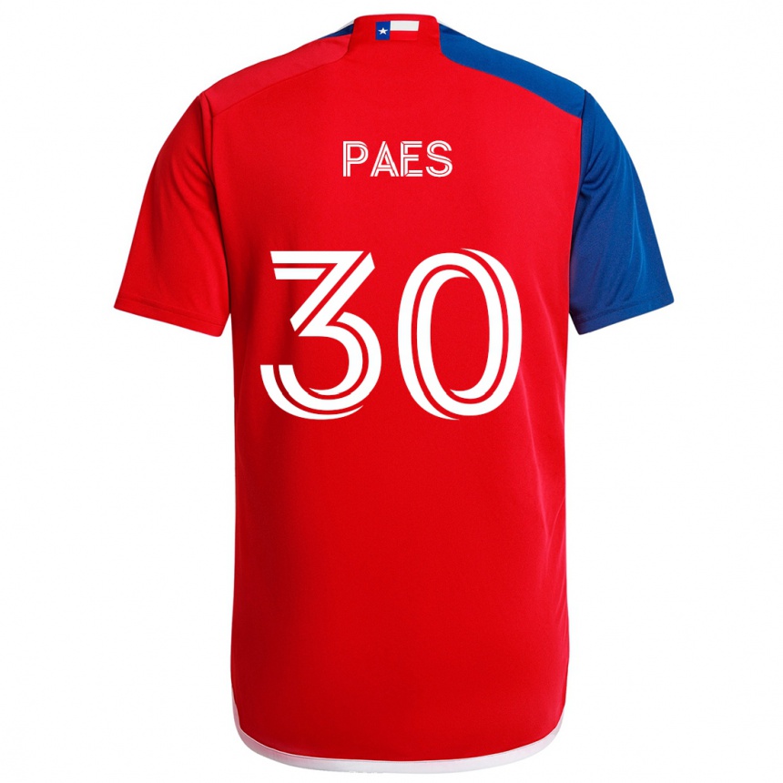 Niño Fútbol Camiseta Maarten Paes #30 Azul Rojo 1ª Equipación 2024/25