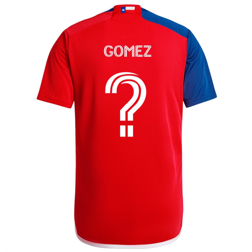 Niño Fútbol Camiseta Victor Gomez #0 Azul Rojo 1ª Equipación 2024/25