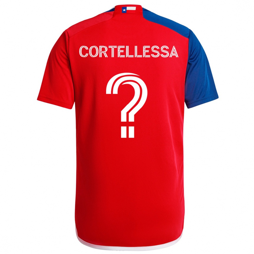 Niño Fútbol Camiseta Michael Cortellessa #0 Azul Rojo 1ª Equipación 2024/25