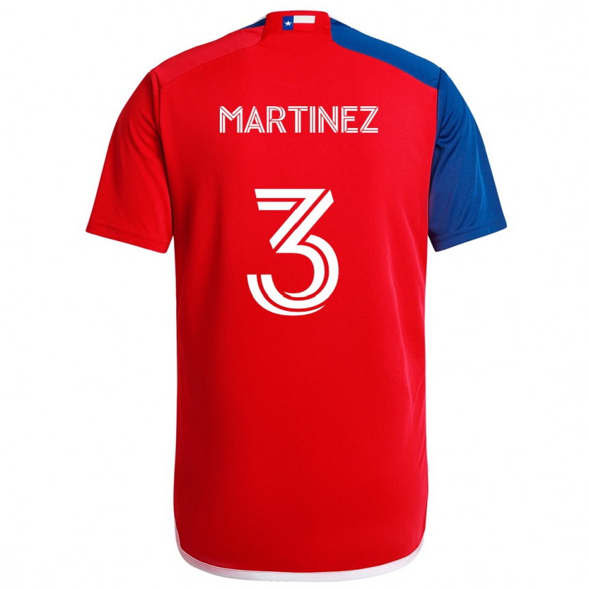 Niño Fútbol Camiseta José Antonio Martínez #3 Azul Rojo 1ª Equipación 2024/25