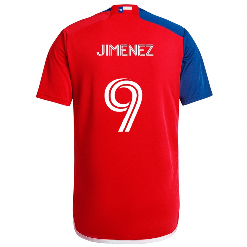 Niño Fútbol Camiseta Jesús Jiménez #9 Azul Rojo 1ª Equipación 2024/25