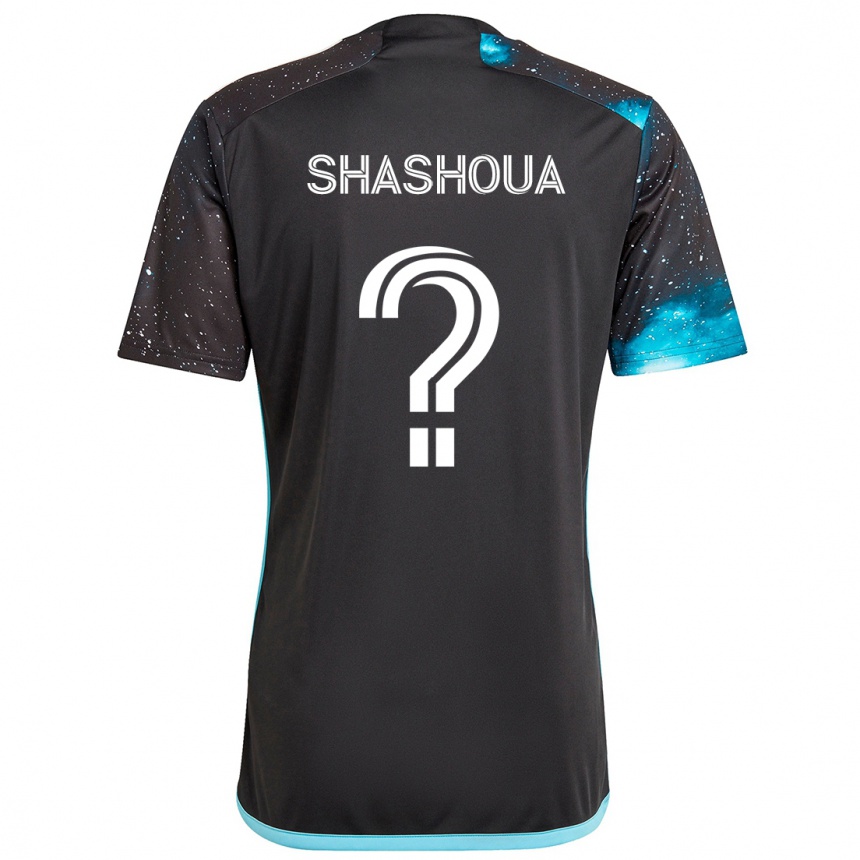 Niño Fútbol Camiseta Samuel Shashoua #0 Azul Negro 1ª Equipación 2024/25