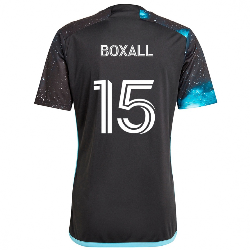 Niño Fútbol Camiseta Michael Boxall #15 Azul Negro 1ª Equipación 2024/25