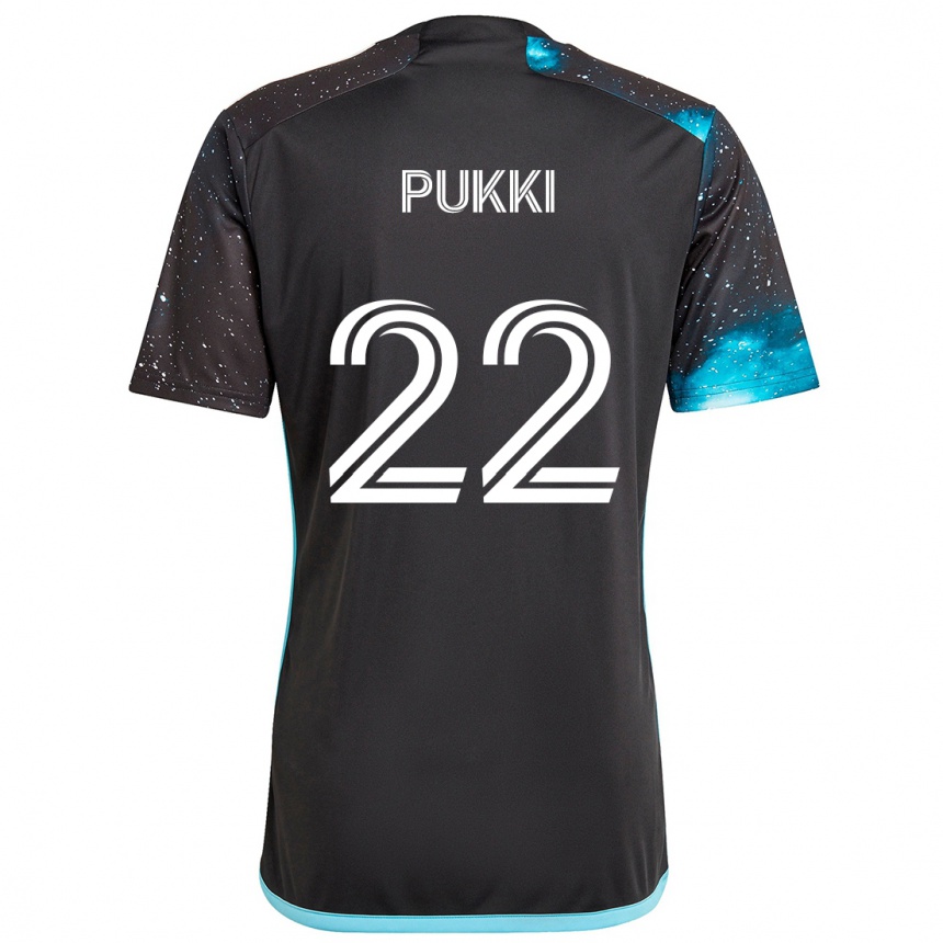 Niño Fútbol Camiseta Teemu Pukki #22 Azul Negro 1ª Equipación 2024/25