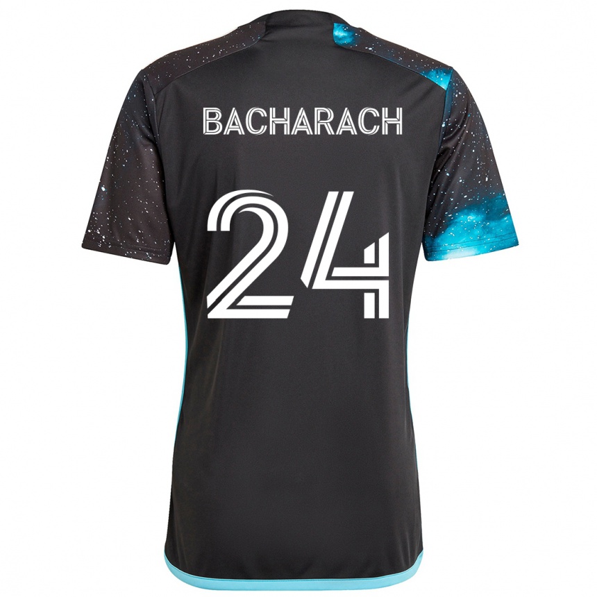 Niño Fútbol Camiseta Hugo Bacharach #24 Azul Negro 1ª Equipación 2024/25