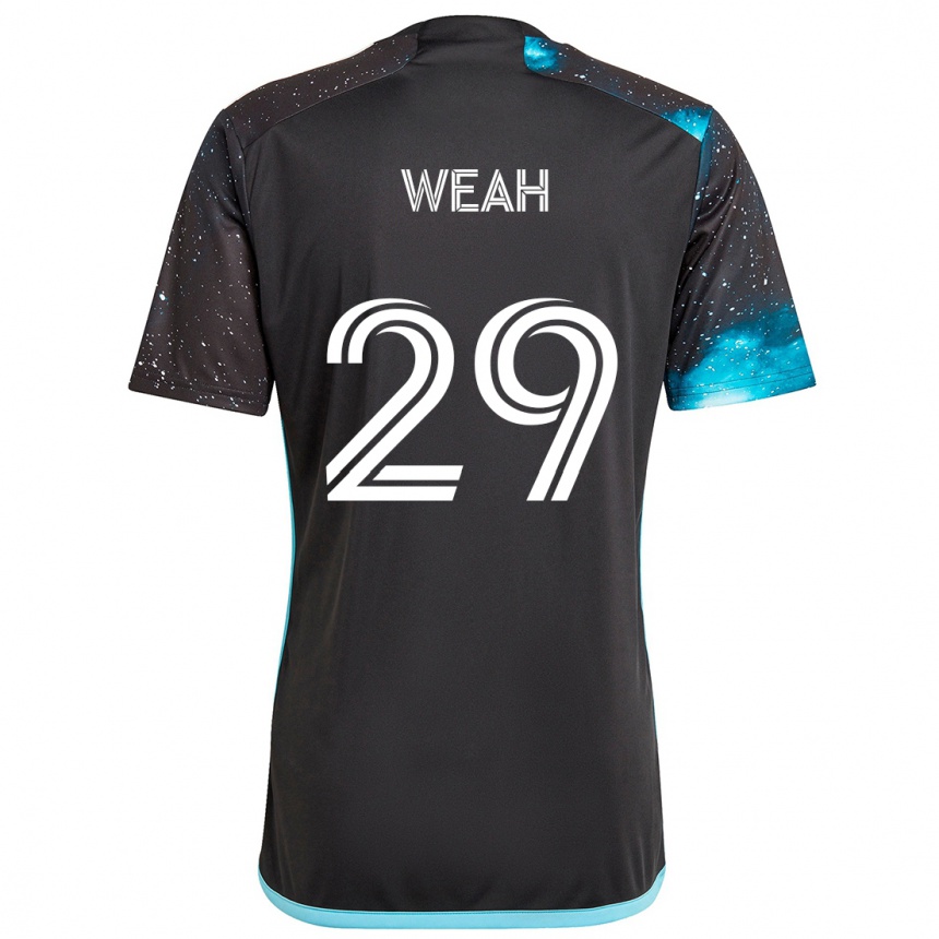 Niño Fútbol Camiseta Patrick Weah #29 Azul Negro 1ª Equipación 2024/25