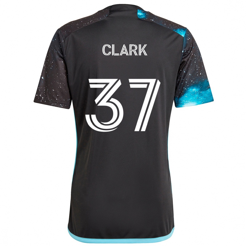 Niño Fútbol Camiseta Caden Clark #37 Azul Negro 1ª Equipación 2024/25