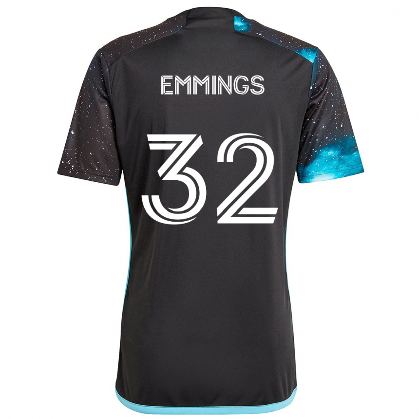 Niño Fútbol Camiseta Fred Emmings #32 Azul Negro 1ª Equipación 2024/25