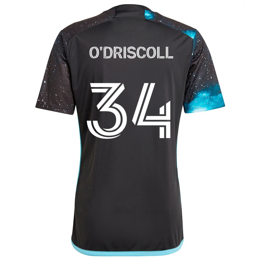 Niño Fútbol Camiseta Rory O'driscoll #34 Azul Negro 1ª Equipación 2024/25