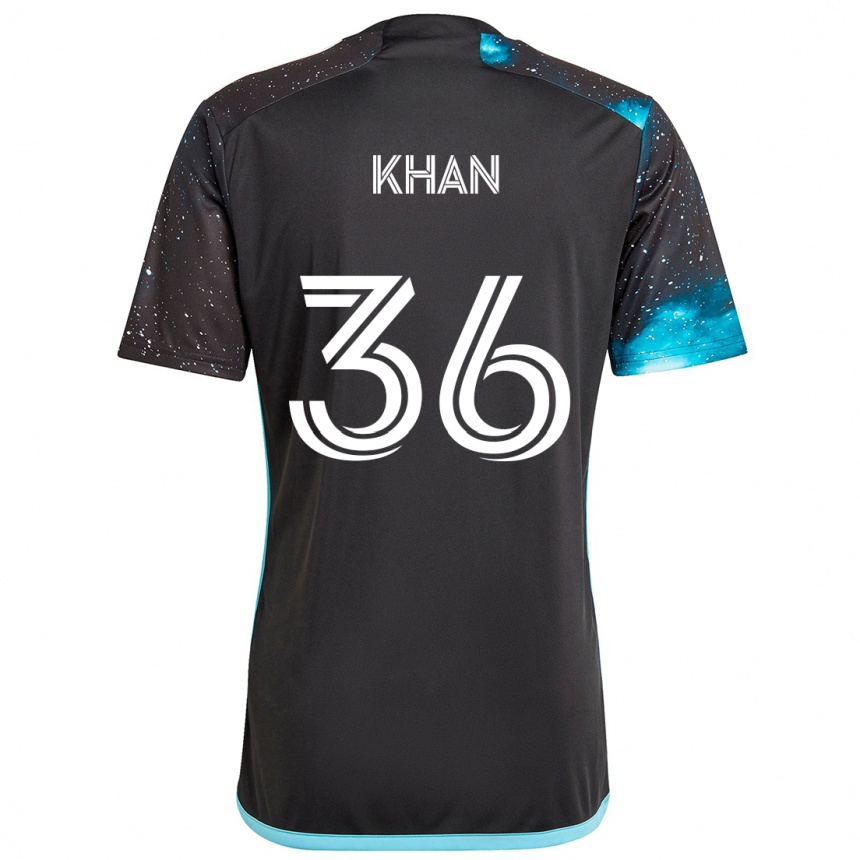 Niño Fútbol Camiseta Molik Khan #36 Azul Negro 1ª Equipación 2024/25