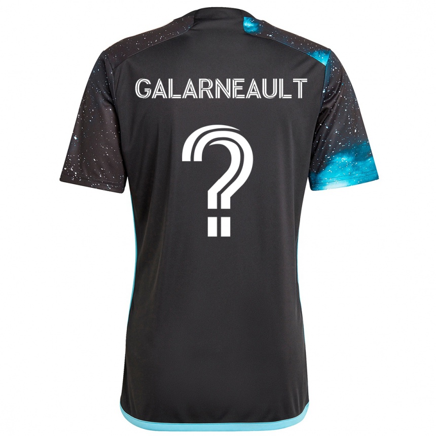 Niño Fútbol Camiseta Benjamin Galarneault #0 Azul Negro 1ª Equipación 2024/25