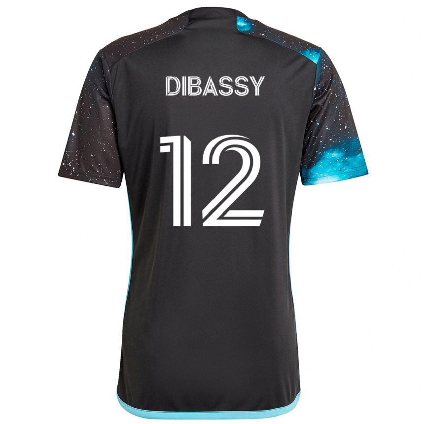 Niño Fútbol Camiseta Bakaye Dibassy #12 Azul Negro 1ª Equipación 2024/25