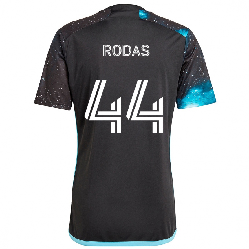 Niño Fútbol Camiseta Geremy Rodas #44 Azul Negro 1ª Equipación 2024/25