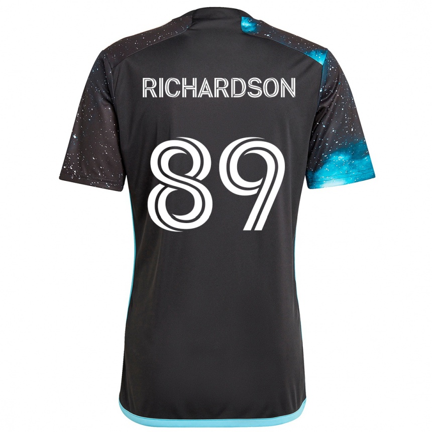 Niño Fútbol Camiseta Nick Richardson #89 Azul Negro 1ª Equipación 2024/25