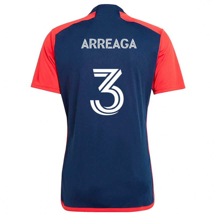 Niño Fútbol Camiseta Xavier Arreaga #3 Azul Rojo 1ª Equipación 2024/25