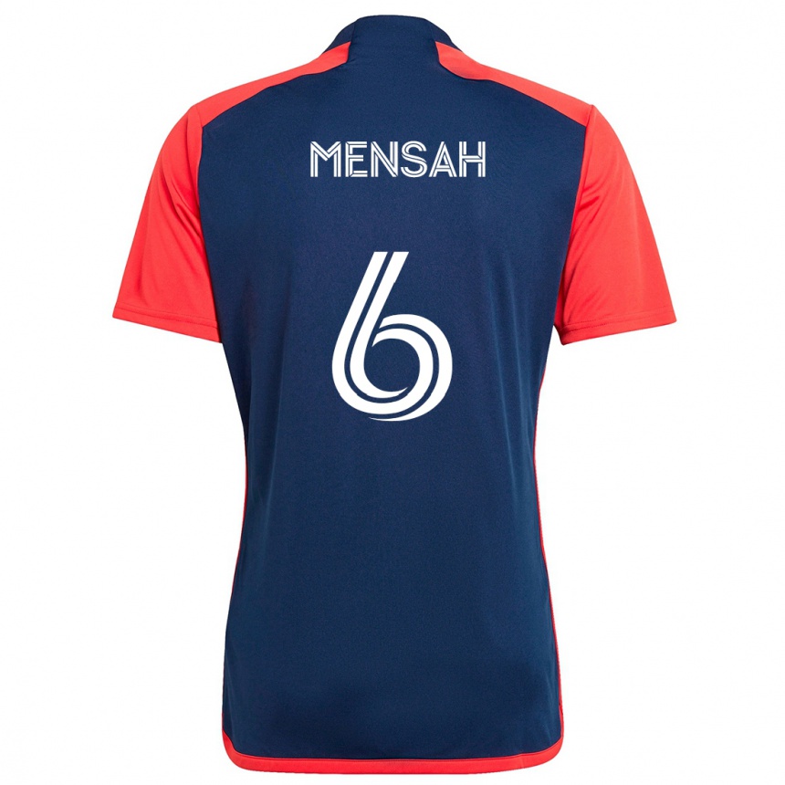 Niño Fútbol Camiseta Jonathan Mensah #6 Azul Rojo 1ª Equipación 2024/25