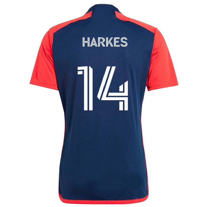 Niño Fútbol Camiseta Ian Harkes #14 Azul Rojo 1ª Equipación 2024/25