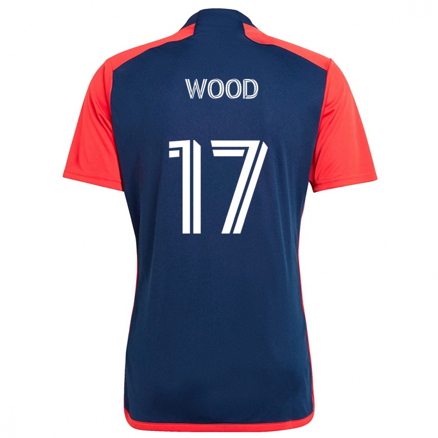 Niño Fútbol Camiseta Bobby Wood #17 Azul Rojo 1ª Equipación 2024/25