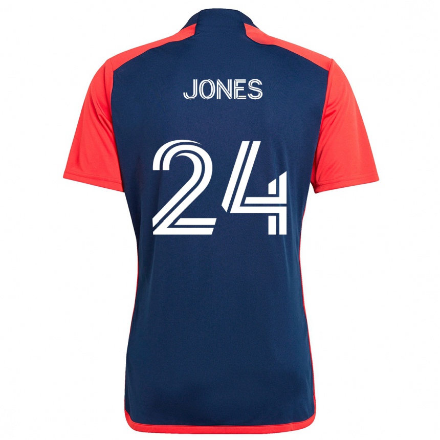 Niño Fútbol Camiseta Dejuan Jones #24 Azul Rojo 1ª Equipación 2024/25