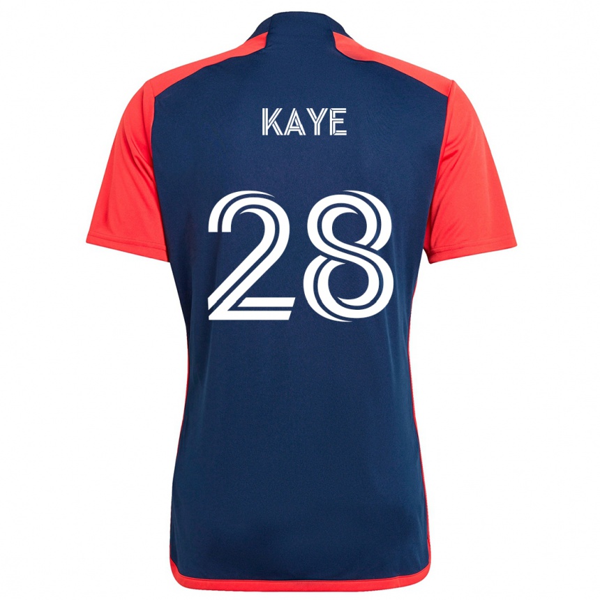 Niño Fútbol Camiseta Mark-Anthony Kaye #28 Azul Rojo 1ª Equipación 2024/25