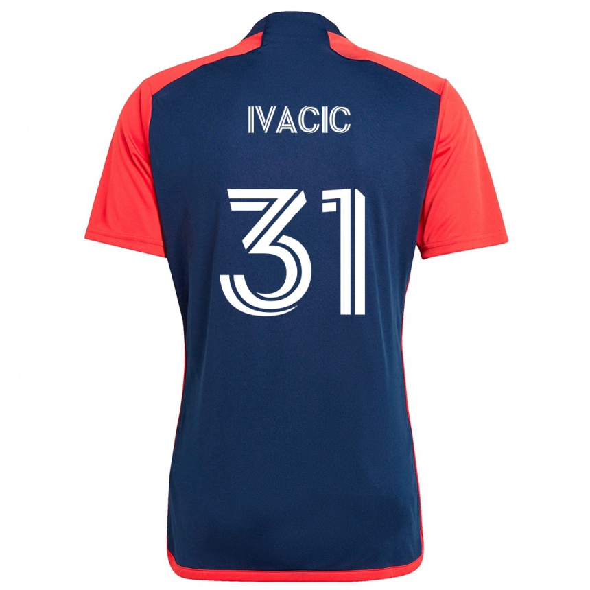 Niño Fútbol Camiseta Aljaz Ivacic #31 Azul Rojo 1ª Equipación 2024/25