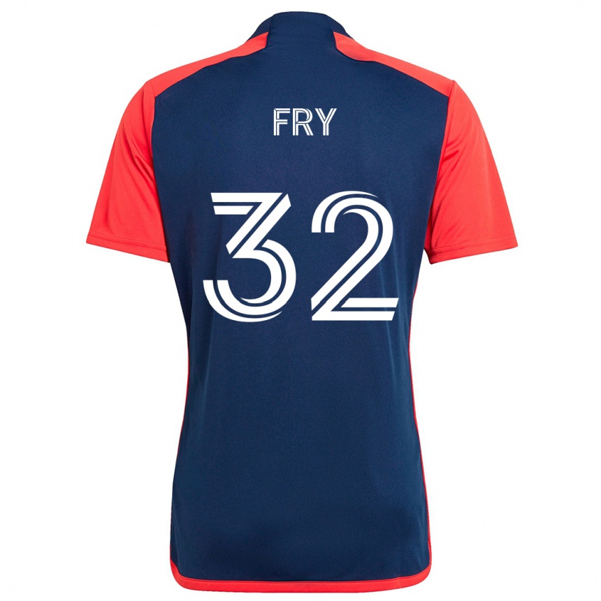 Niño Fútbol Camiseta Malcolm Fry #32 Azul Rojo 1ª Equipación 2024/25