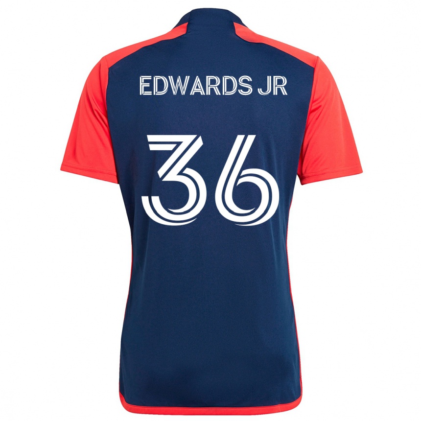 Niño Fútbol Camiseta Earl Edwards Jr. #36 Azul Rojo 1ª Equipación 2024/25