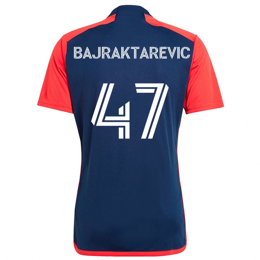 Niño Fútbol Camiseta Esmir Bajraktarevic #47 Azul Rojo 1ª Equipación 2024/25