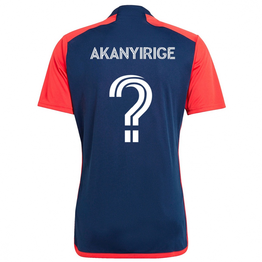 Niño Fútbol Camiseta Jacob Akanyirige #0 Azul Rojo 1ª Equipación 2024/25