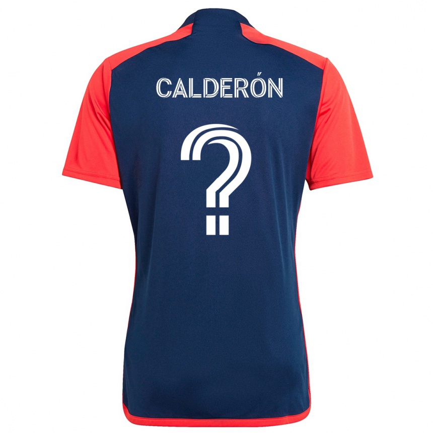 Niño Fútbol Camiseta Gio Calderón #0 Azul Rojo 1ª Equipación 2024/25