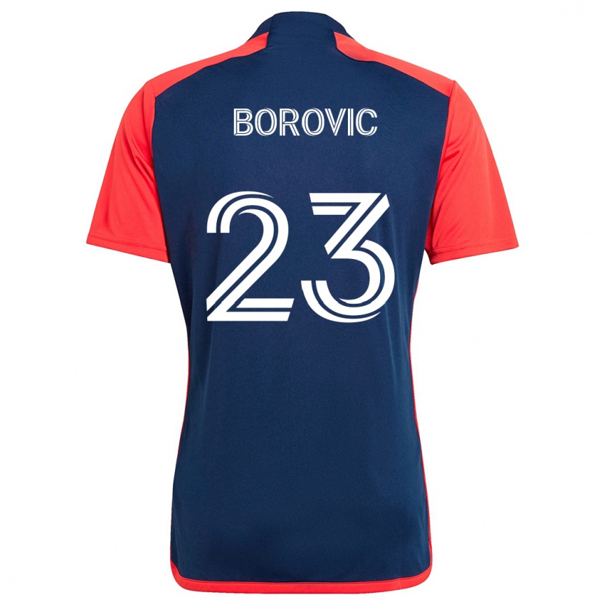 Niño Fútbol Camiseta Luka Borovic #23 Azul Rojo 1ª Equipación 2024/25