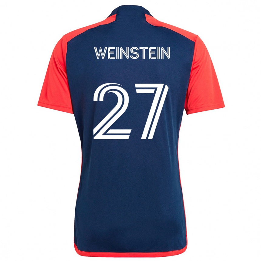 Niño Fútbol Camiseta Max Weinstein #27 Azul Rojo 1ª Equipación 2024/25