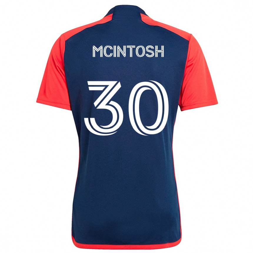 Niño Fútbol Camiseta Damario Mcintosh #30 Azul Rojo 1ª Equipación 2024/25