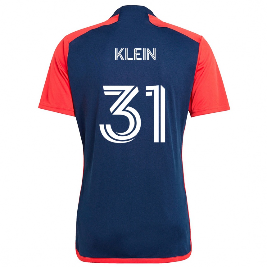 Niño Fútbol Camiseta Eric Klein #31 Azul Rojo 1ª Equipación 2024/25