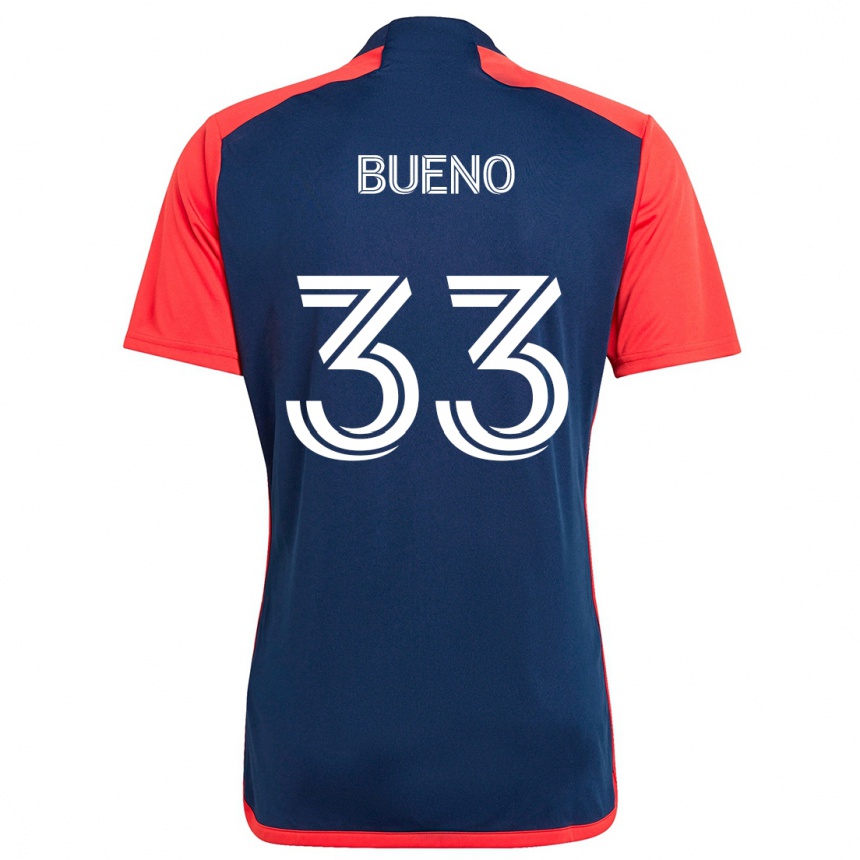 Niño Fútbol Camiseta Brandonn Bueno #33 Azul Rojo 1ª Equipación 2024/25