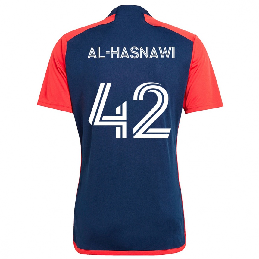 Niño Fútbol Camiseta Moshtaba Al-Hasnawi #42 Azul Rojo 1ª Equipación 2024/25