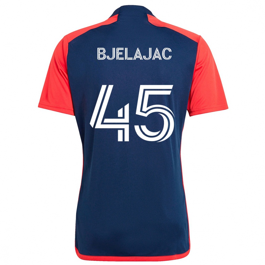 Niño Fútbol Camiseta Andrej Bjelajac #45 Azul Rojo 1ª Equipación 2024/25