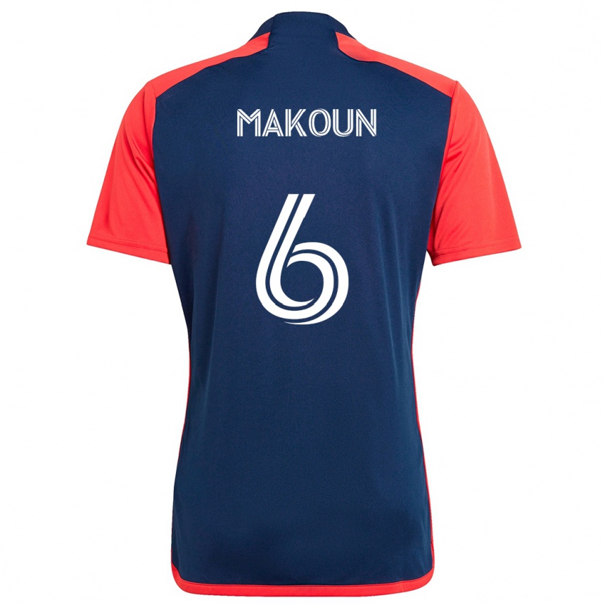 Niño Fútbol Camiseta Christian Makoun #6 Azul Rojo 1ª Equipación 2024/25