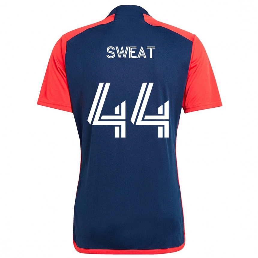 Niño Fútbol Camiseta Ben Sweat #44 Azul Rojo 1ª Equipación 2024/25