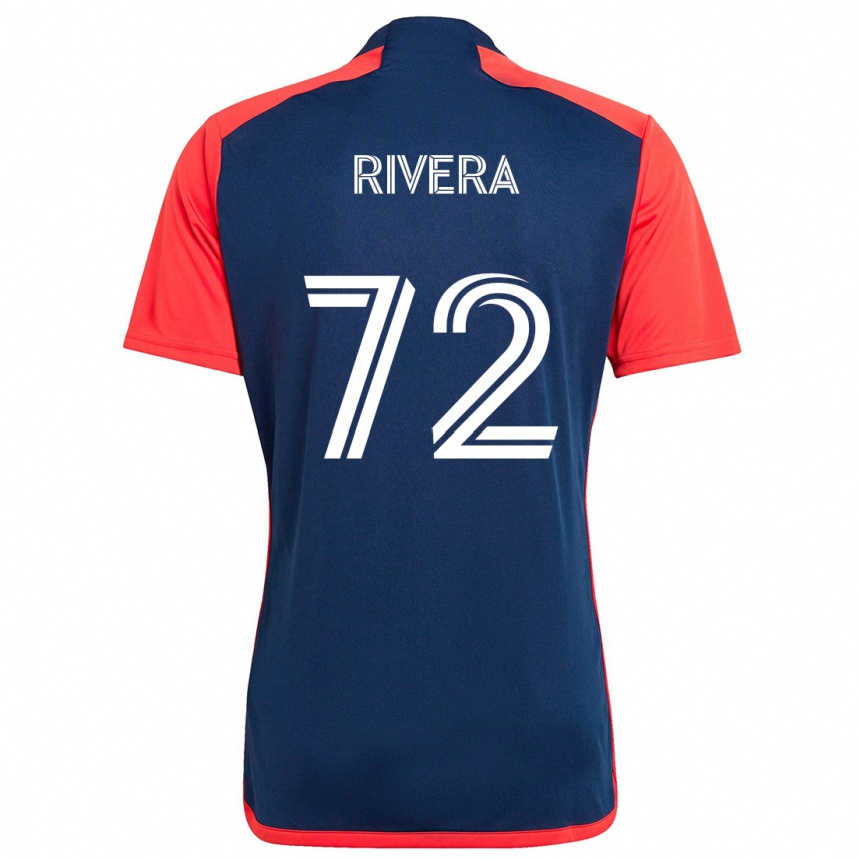 Niño Fútbol Camiseta Damián Rivera #72 Azul Rojo 1ª Equipación 2024/25