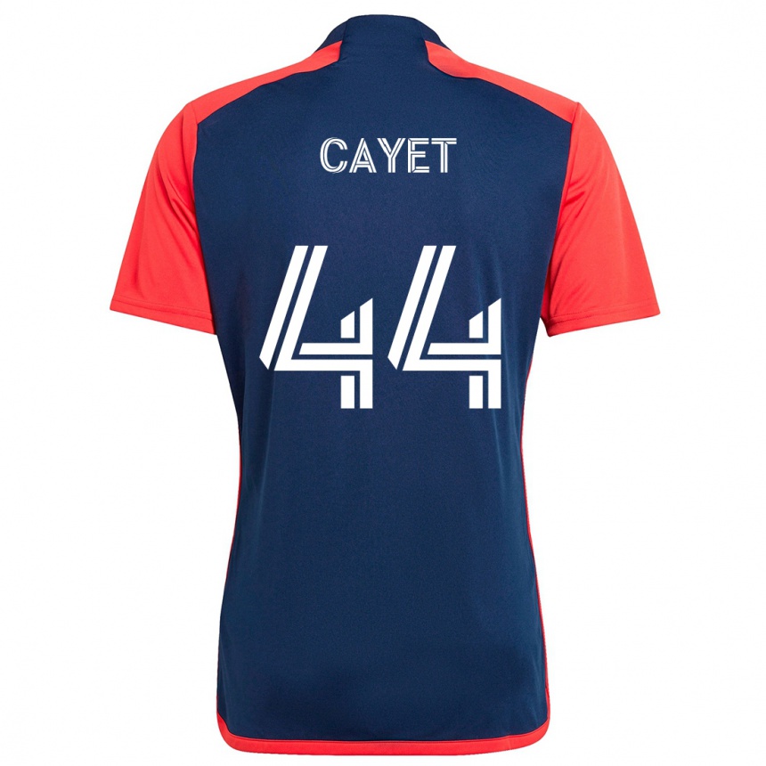 Niño Fútbol Camiseta Pierre Cayet #44 Azul Rojo 1ª Equipación 2024/25