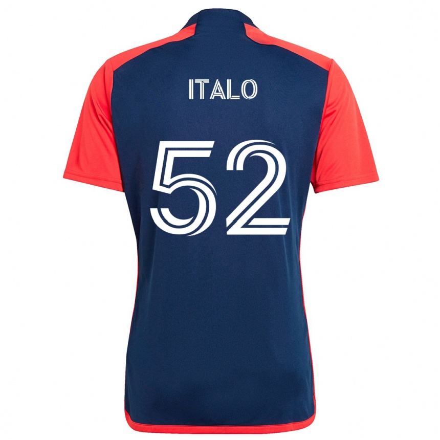 Niño Fútbol Camiseta Ítalo #52 Azul Rojo 1ª Equipación 2024/25