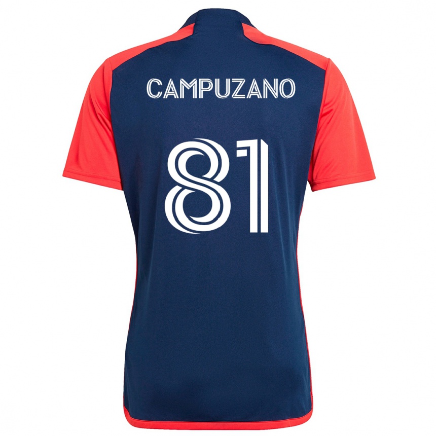 Niño Fútbol Camiseta Nico Campuzano #81 Azul Rojo 1ª Equipación 2024/25