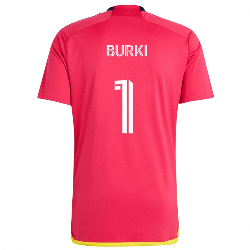 Niño Fútbol Camiseta Roman Bürki #1 Rojo Azul 1ª Equipación 2024/25